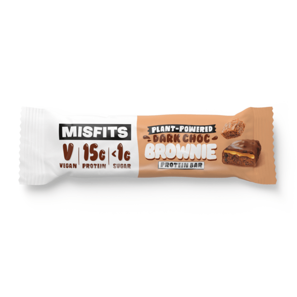 Misfits - Schokolade Brownie - Veganer Proteinriegel 45g