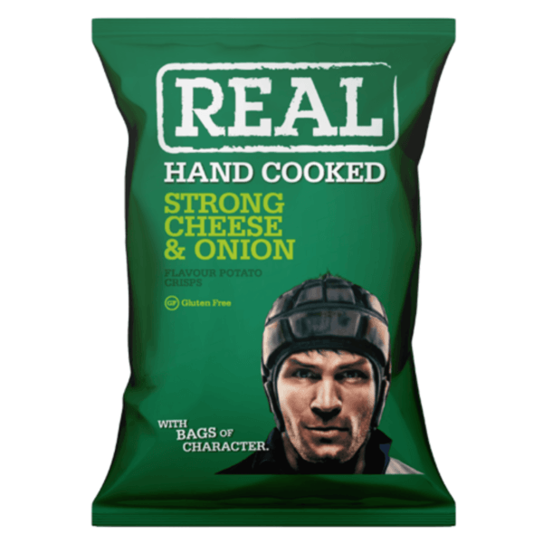 REAL - STRONG CHEESE & ONION POTATO CHIPS