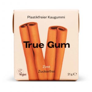 True Gum - Chewing-Gum à la Cannelle Sans Plastique - 21g
