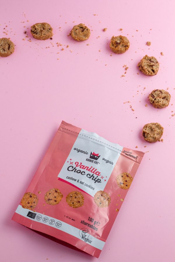 Kookie Cat - Mini Cookies à la vanille & aux pépites de chocolat - 100 g