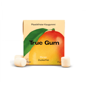 Plastikfrei Mango Kaugummi von True Gum Schweiz