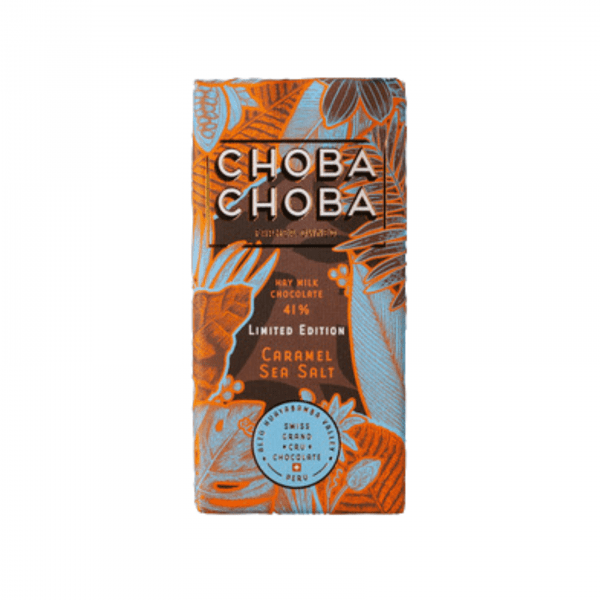 Choba Choba - Heu Milchschokolade mit Meersalzkaramell 41% 91g schweiz online einkaufen