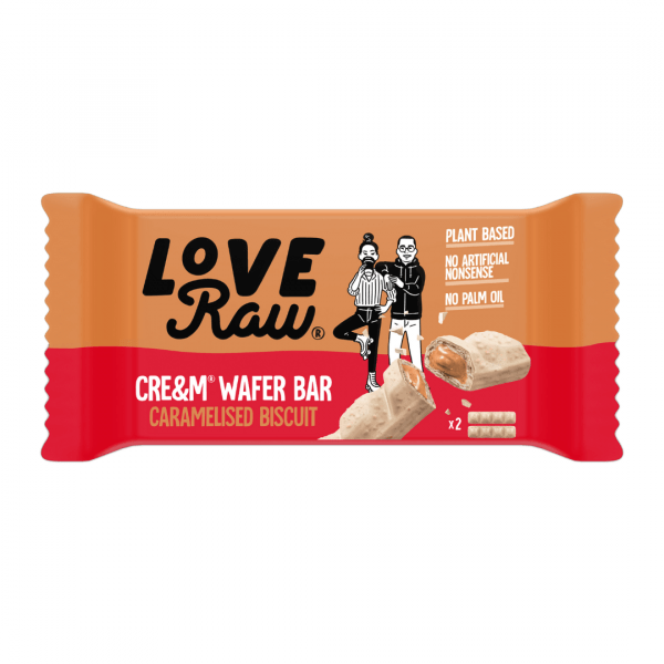 LoveRaw - Cre&m Wafer Bar Caramelised Biscuit - 45g Switzerland shop online