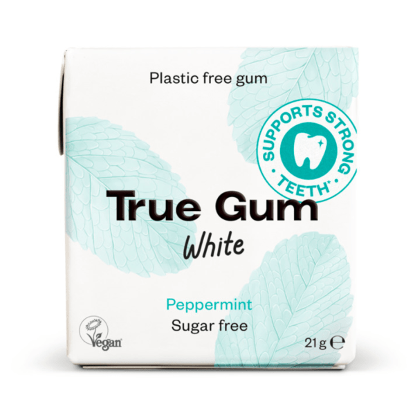 True Gum - Plastic-Free White Peppermint Chewing Gum - 21g