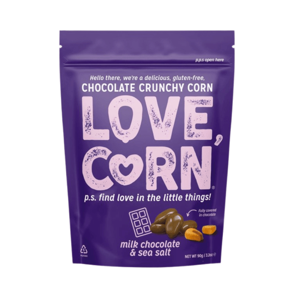 Love Corn - Milk Chocolate & Sea Salt - 35g corn kennels shop online switzerland