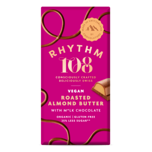 Rhythm 108 - Geröstete Mandelbutter Schokoladentafel 100g