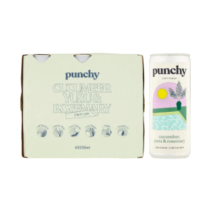 Punchy Drinks - Cucumber, yuzu, rosemary low sugar soda - 12x250ml