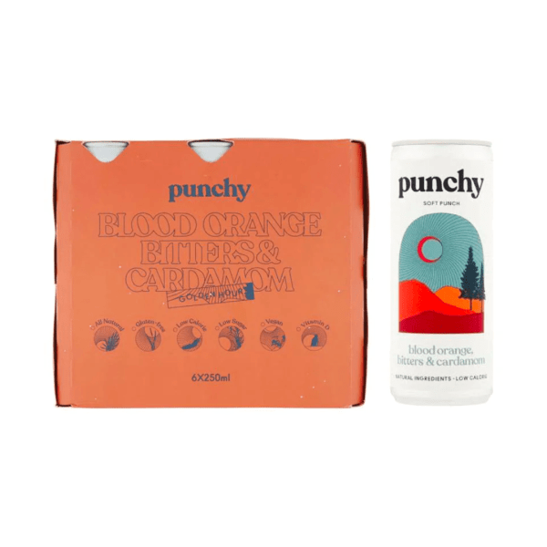 Punchy Drinks - Soda à l'orange sanguine, amers et cardamome - 6x250ml