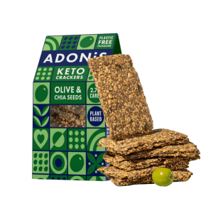 ADONIS - Crackers Céto Olive & Graines de Chia - 60g