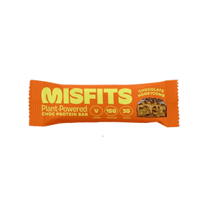 misfits protein bar vegan honeycomb