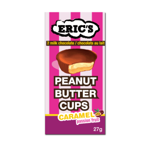 Eric's - Cups beurre de cacahuète, chocolat au lait et caramel fruit de la passion - 27g