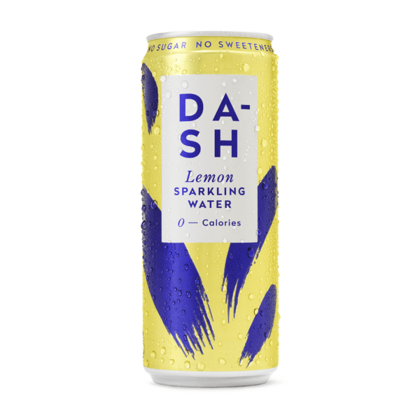 DASH lemon, sparkling water, switzerland, single, 330ml