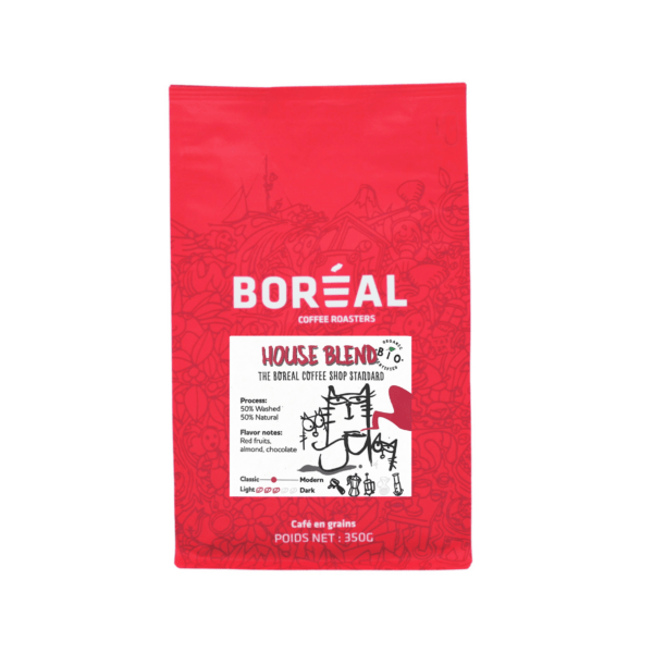 Boreal Coffee Roasters, House Blend, grains de cafe