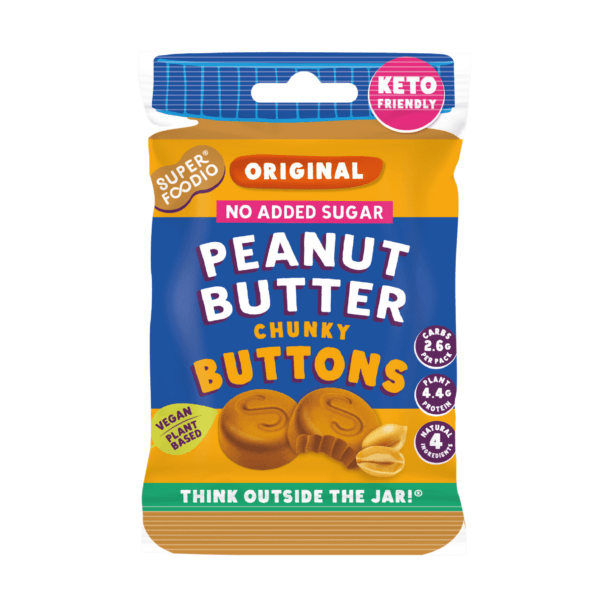 Superfoodio, Peanut Butter Buttons, No Added Sugar
