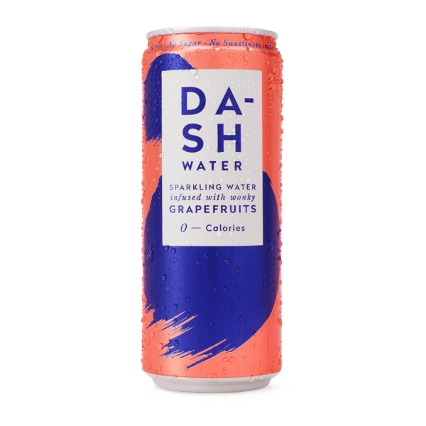 DASH grapefruit, sparkling water, DASH water
