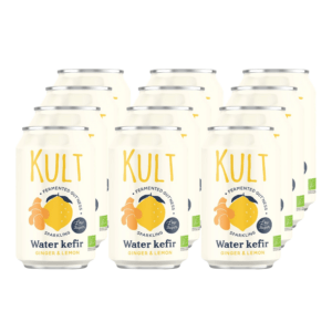 KULT, Water Kefir, Ginger & Lemon, 12x330ml
