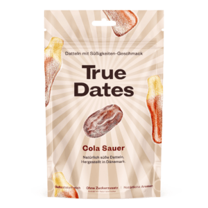 True Dates, Sour Cola, Coated Dates, 100g