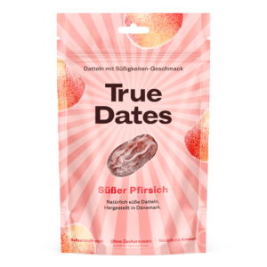 True Dates, Sweet Peach, Coated Dates, 100g